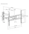 Supporto a parete per TV, completamente mobile, con cavo fisso, inclinazione, 50 kg. 37" - 86".