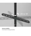Supporto da pavimento per TV Treppiede, fissaggio cavi, 45" - 65" - Nero