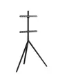 Supporto da pavimento per TV Treppiede, fissaggio cavi, 45" - 65" - Nero