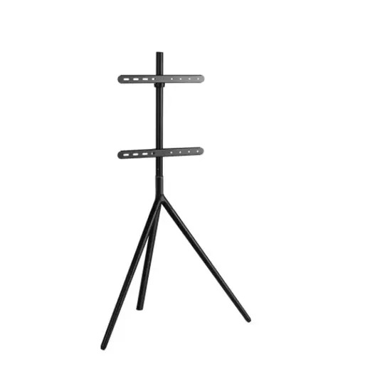 Supporto da pavimento per TV Treppiede, fissaggio cavi, 45" - 65" - Nero