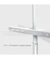 Supporto da pavimento per TV Treppiede, look legno, fissaggio cavi, 40" - 65" - Bianco/Legno