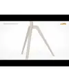 Supporto da pavimento per TV Treppiede, look legno, fissaggio cavi, 45" - 65" - Bianco/Legno