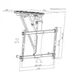 Supporto da soffitto per TV motorizzato e pieghevole con telecomando, 35 kg. 32" - 70"