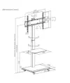 Supporto per TV con ruote e altezza regolabile, 50 kg. 37" - 75".