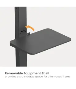 Supporto per TV con ruote e altezza regolabile, 50 kg. 37" - 75".