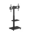 Supporto per TV con ruote e altezza regolabile, 50 kg. 37" - 75".