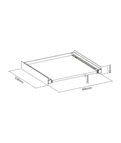 Telaio impilabile con ripiano estraibile (8 kg) per lavatrice/asciugatrice