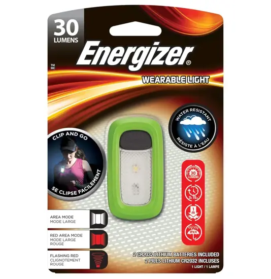 Torcia Energizer LED Clip and Go con 2 x CR2032 - 30 lumen