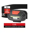 torcia frontale ricaricabile FL13R con luce rossa e bianca Coast