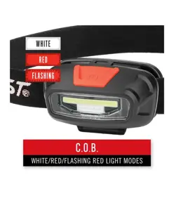 torcia frontale ricaricabile FL13R con luce rossa e bianca Coast