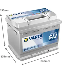 VARTA Silver Dynamic 563 400 061 12V 63Ah