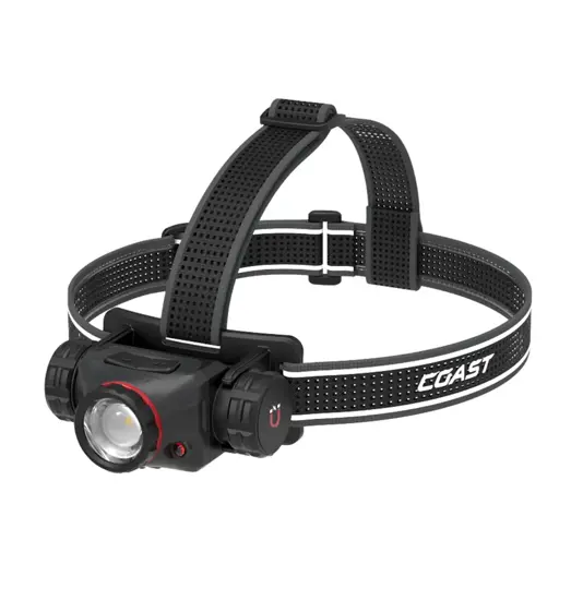 XPH40R lampada frontale ricaricabile, magnete, colori e controllo vocale 3000 lumen Coast