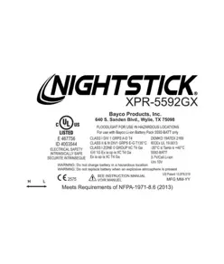 XPR5992GCX Proiettore – ATEX ricaricabile con accessori Nightstick