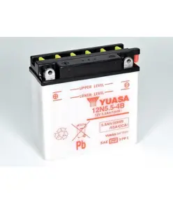 Yuasa 12N5.5-4B (DC) 12V Batteri til Motorcykel