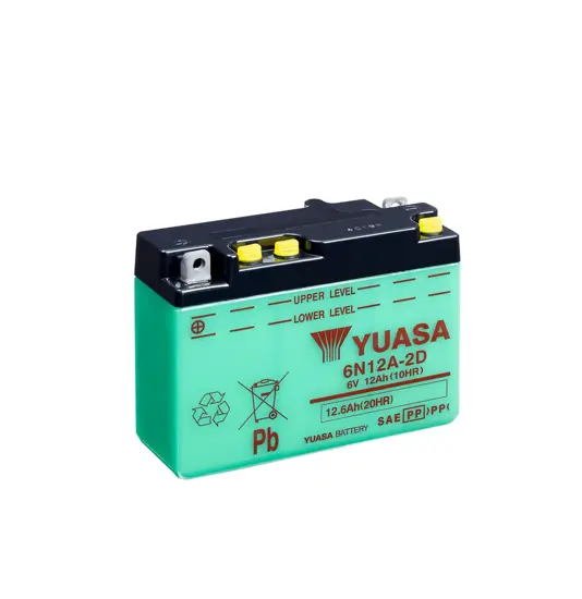 Yuasa 6N12A-2D (DC) 6V Batteri til Motorcykel