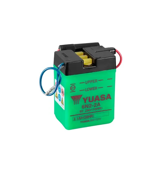 Yuasa 6N2-2A (DC) 6V Batteri til Motorcykel