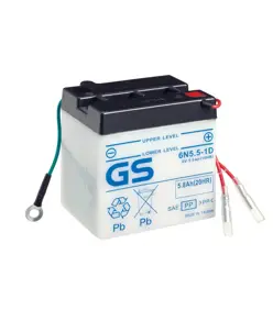 Yuasa 6N5.5-1D (DC) 6V Batteri til Motorcykel