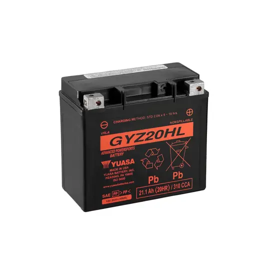 Yuasa GYZ20HL 12V AGM Batteri til Motorcykel