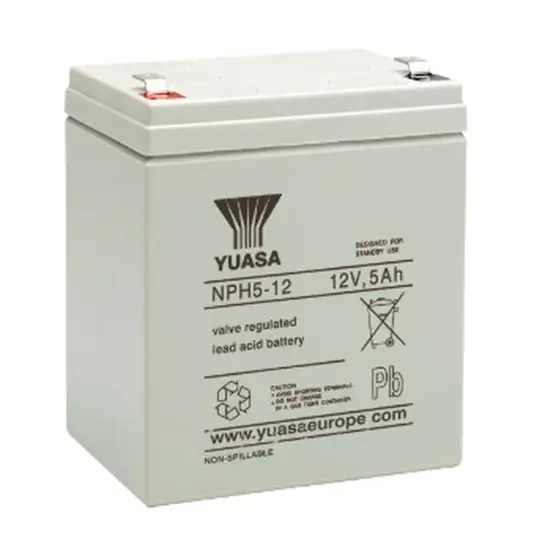 YUASA NPH5-12 Blybatteri (High Drain)