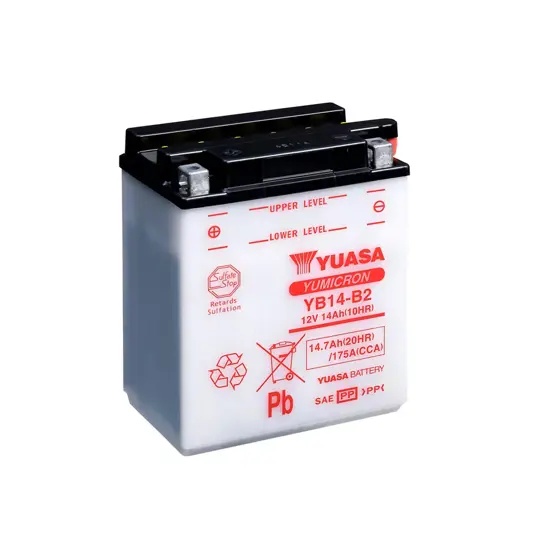 Yuasa YB14-B2 12V Batteri til Motorcykel