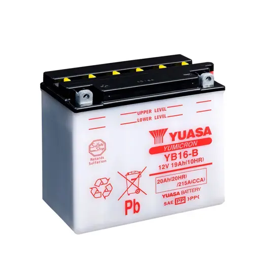 Yuasa YB16-B 12V Batteri til Motorcykel