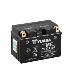 Yuasa YT12A-BS 12V AGM Batteri til Motorcykel