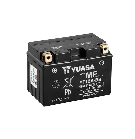 Yuasa YT12A-BS 12V AGM Batteri til Motorcykel