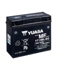 Yuasa YT19BL-BS 12V AGM Batteri til Motorcykel