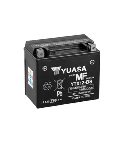 Yuasa YTX12-BS 12V AGM Batteri til Motorcykel