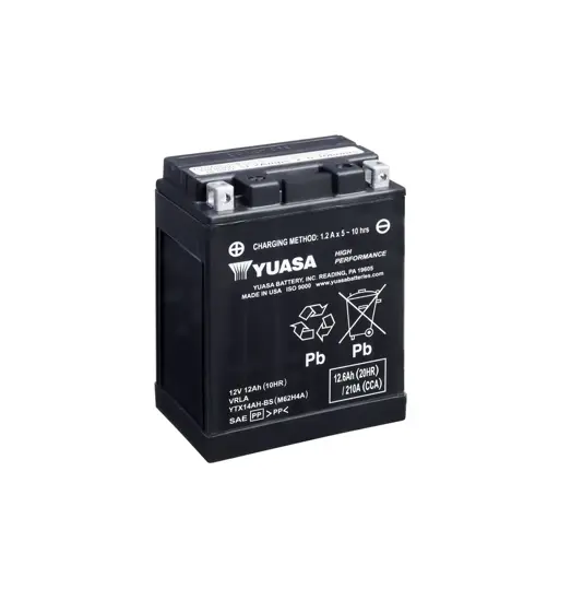Yuasa YTX14AH-BS 12V AGM Batteri til Motorcykel