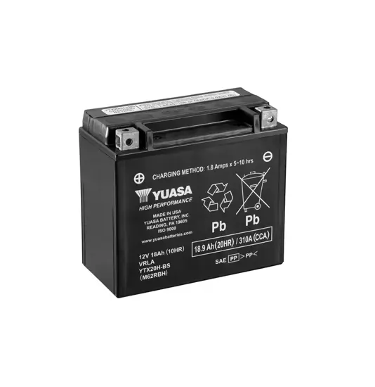 Yuasa YTX20H-BS 12V AGM Batteri til Motorcykel