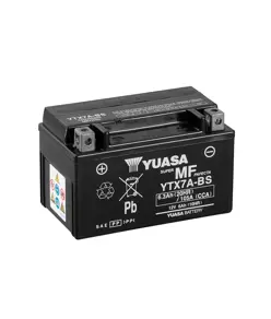 Yuasa YTX7A-BS 12V AGM Batteri til Motorcykel
