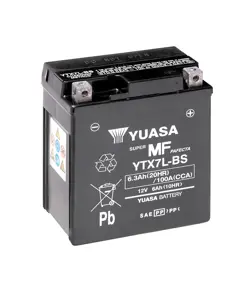 Yuasa YTX7L-BS 12V AGM Batteri til Motorcykel