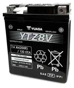 Yuasa YTZ8V 12V AGM Batteri til Motorcykel