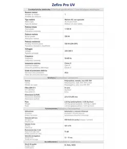 Asciugamani elettrico smart (con motore AC) Medial Zefiro Pro UV