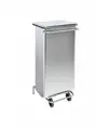Contenitore mobile a pedale con tubolari in inox Medial Continox