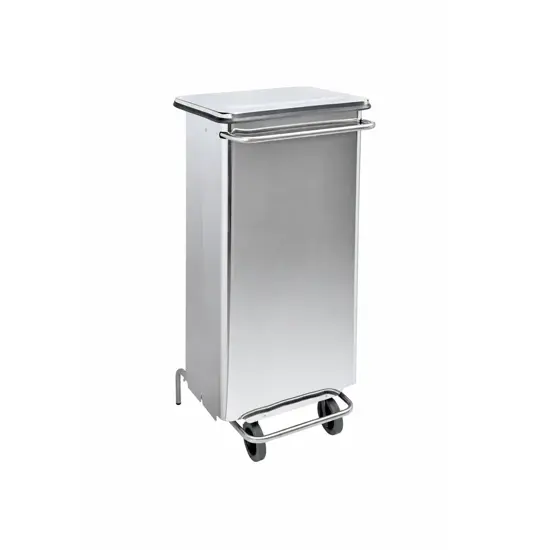 Contenitore mobile a pedale con tubolari in inox Medial Continox