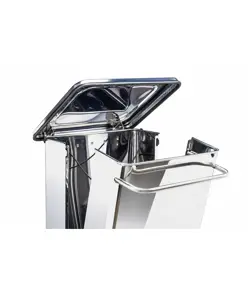 Contenitore mobile a pedale con tubolari in inox Medial Continox
