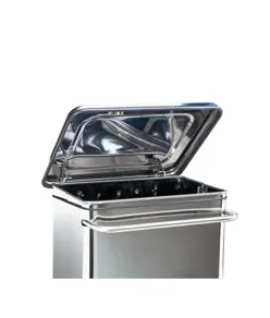 Contenitore mobile a pedale con tubolari in inox Medial Continox