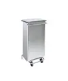 Contenitore mobile a pedale con tubolari in inox Medial Continox