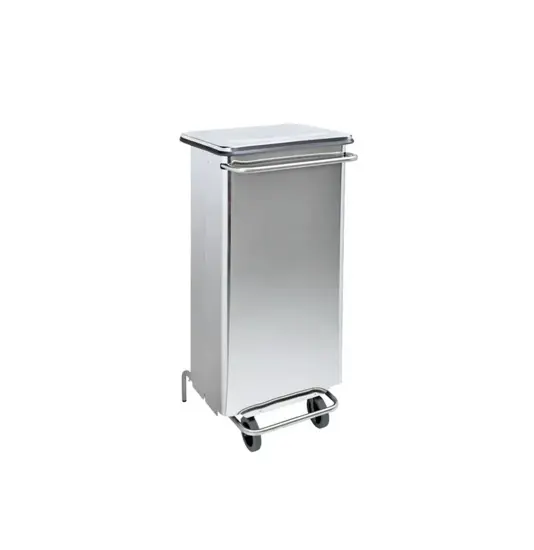 Contenitore mobile a pedale con tubolari in inox Medial Continox