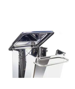 Contenitore mobile a pedale con tubolari in inox Medial Continox