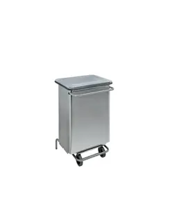 Contenitore mobile a pedale con tubolari in inox Medial Continox