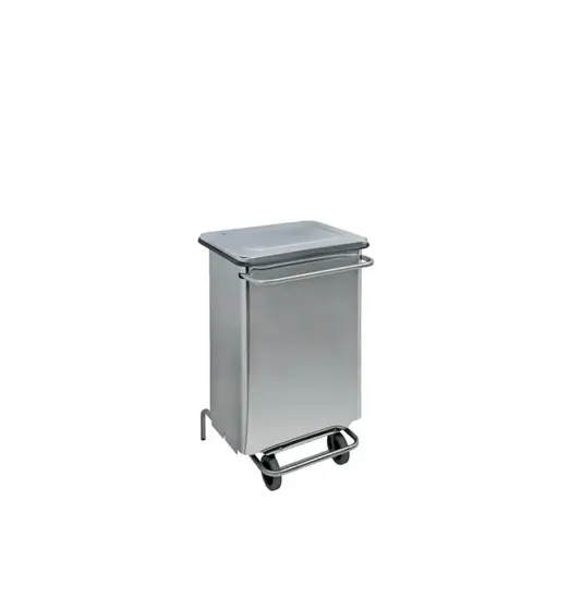 Contenitore mobile a pedale con tubolari in inox Medial Continox