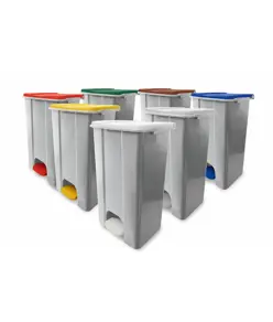 contenitori mobili a pedale in plastica riciclata (min.70%) Medial Ecoconti