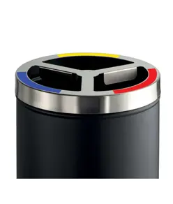 Gettacarte per la raccolta differenziata con coperchio inox satinato Medial Station