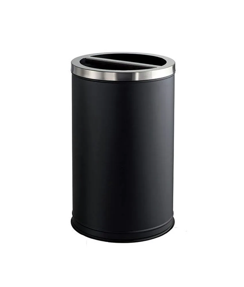 Gettacarte per la raccolta differenziata con coperchio inox satinato Medial Station Duo