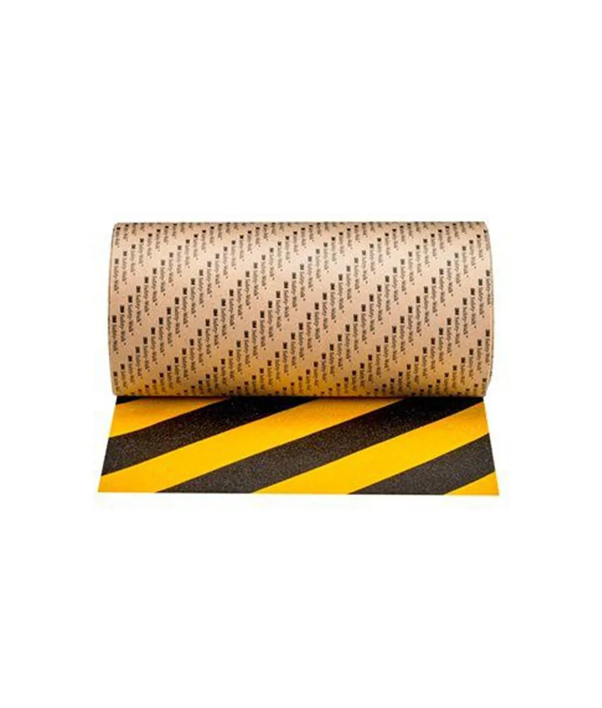 Nastro antiscivolo nero/giallo 3M Safety-Walk General Purpose, per tutte le superfici piane soggette ad intenso traffico sia pedonale che veicolare