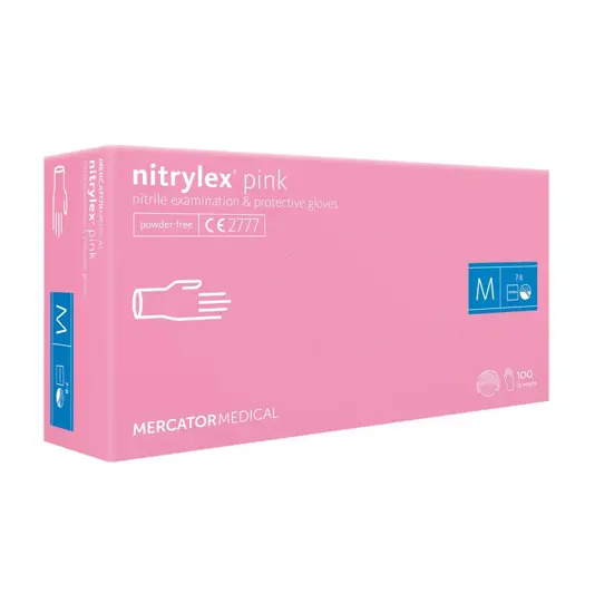 guanti monouso in Nitrile Mercator Nytrilex pink