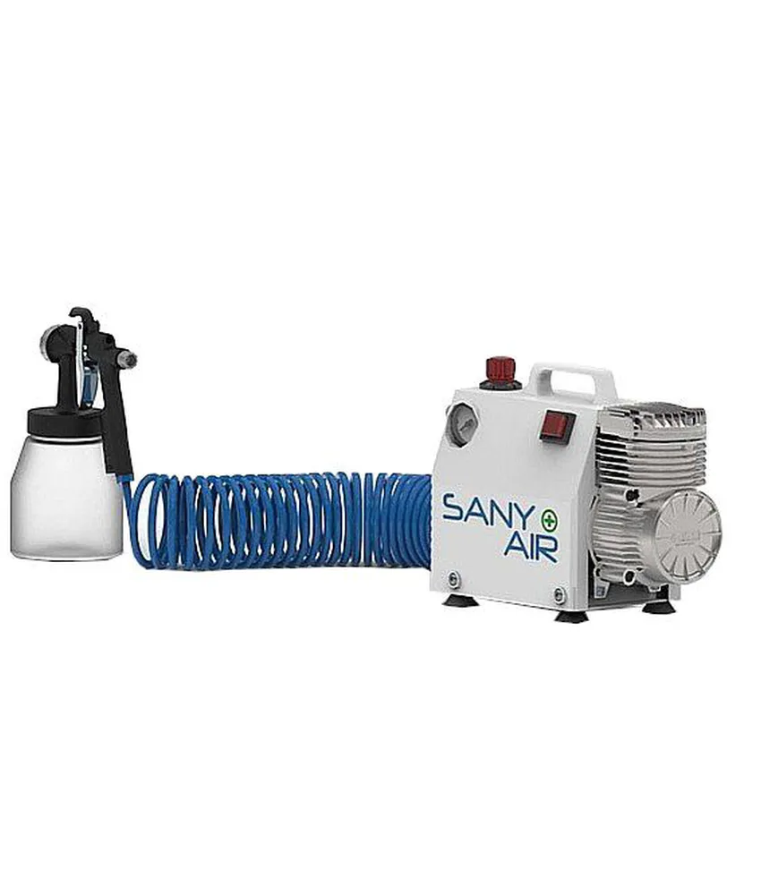 Sistema di disinfezione, con nebulizzatore e compressore portatile